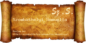 Szombathelyi Samuella névjegykártya